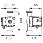 Pompa circulatie Ferro 0201W 25-40 180 pentru apa potabila