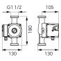 Pompa circulatie Ferro 0202W 25-60 180 pentru apa potabila