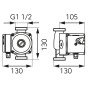 Pompa circulatie Ferro 0203W 25-40 130 pentru apa potabila