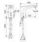 Baterie lavoar cu senzor și mixer cromat 6V SCHELL MODUS E