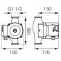 Pompa circulatie Ferro 0301W 25-80 180 pentru apa potabila