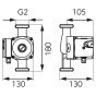 Pompa circulatie Ferro 0302W 32-60 180 pentru apa potabila
