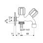 Robinet dublu servici 1/2 Schell Comfort Combinat