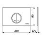 Clapeta de actionare WC SCHELL Circum cromat mat cu dubla comanda pentru rezervor incastrat