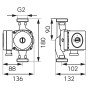 Pompa circulatie Ferro GPA II 0607W 32-80 180