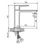 Baterie lavoar Gehler Quadrat cromat 1292592C