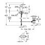 Baterie bideu Grohe Bauloop monocomanda 1/2