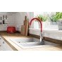 Chiuveta compozit Ferro Mezzo II granit 79x48 cm cu doua cuve reversibila bej nisip