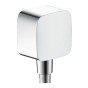 Cot conector Hansgrohe FixFit cu valva antireflux, iesire dus pentru baterii ingropate