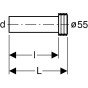 Set conexiune conducta spalare WC, Geberit 152.434.16.1, 18.5 cm