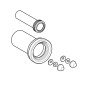 Set conectare vas WC suspendat, Geberit 152.426.46.1