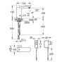 Baterie lavoar cu senzor si mixare GROHE Eurosmart CE 220V
