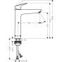 Baterie lavoar inalta Hansgrohe Logis 190 fara ventil crom lucios