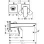 Baterie lavoar incastrata Hansgrohe Logis Fine crom lucios