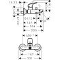 Baterie cada - dus Hansgrohe Logis monocomanda crom lucios