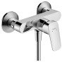Baterie dus Hansgrohe Logis de perete crom lucios