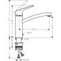 Baterie bucatarie Hansgrohe Logis 160 crom lucios