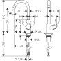 Baterie bucatarie Hansgrohe Logis 260 crom lucios