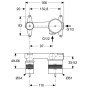 Parte ingropata pentru baterie Ideal Standard Gio A5948NU