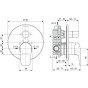 Baterie cada - dus Ideal Standard Ceraflex montaj incastrat, corp ingropat inclus, crom