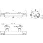 Baterie dus termostatata Ideal Standard Ceratherm T25 crom de perete