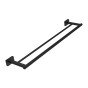 Suport prosop baie dublu Ferro Greta 600 mm negru