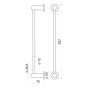 Suport prosop baie Ferro Smile 600 mm crom