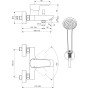 Baterie cada - dus Ideal Standard Ceraplan III B0719AA cu para, furtun si agatatoare de dus