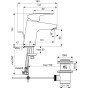 Baterie lavoar Ideal Standard Ceraflex B1708AA crom cu ventil