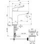 Baterie lavoar Ideal Standard Ceraflex B1713AA crom cu ventil