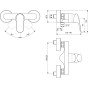 Baterie dus Ideal Standard Ceraflex B1720AA crom