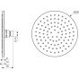 Palarie de dus rotunda Ideal Standard Ceraplan III 200 mm crom