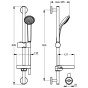 Set de dus Ideal Standard Ideal Rain Soft S1 B9501AA
