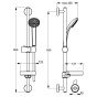 Set de dus Ideal Standard Ideal Rain Soft S3 B9503AA