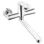 Baterie lavoar Ferro Algeo cu pipa 22 cm crom