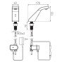 Baterie lavoar Ferro Sirocco Sensor Power-Safe de perete cu senzor, pentru apa rece, crom