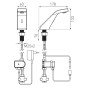 Baterie lavoar Ferro Sirocco Sensor Power-Safe Pre-Mixed de perete cu senzor, cu premixer inclus, crom