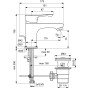 Baterie lavoar Ideal Standard Alpha BC486AA crom