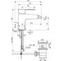 Baterie bideu Ideal Standard Cerafine D BC492AA crom cu ventil pop-up