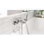 Baterie cada - dus Ferro Alba VerdeLine crom de perete