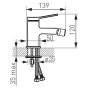 Baterie bideu Ferro Stratos negru BSC6BL