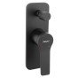 Baterie cada - dus Ferro Stratos incastrata, negru, de perete BSC7PBL