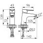 Baterie lavoar Ferro Ritto BTR2BL negru