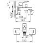 Baterie cada - dus Ferro Vitto Verdeline de perete, negru mat BVI1VLBL