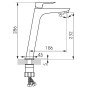 Baterie lavoar inalta Ferro Vitto Verdeline, crom BVI2LVL