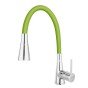 Baterie bucatarie Ferro Zumba II cu pipa flexibila verde BZA42G