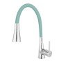 Baterie bucatarie Ferro Zumba II cu pipa flexibila verde menta BZA42M