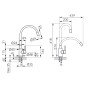 Baterie bucatarie Ferro Zumba cu pipa flexibila neagra inox BZA4B
