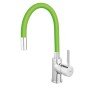 Baterie bucatarie Ferro Zumba cu pipa flexibila verde BZA4G