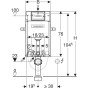 Rezervor incastrat Geberit Delta cu cadru Kombifix Basic pentru wc suspendat 108 cm
